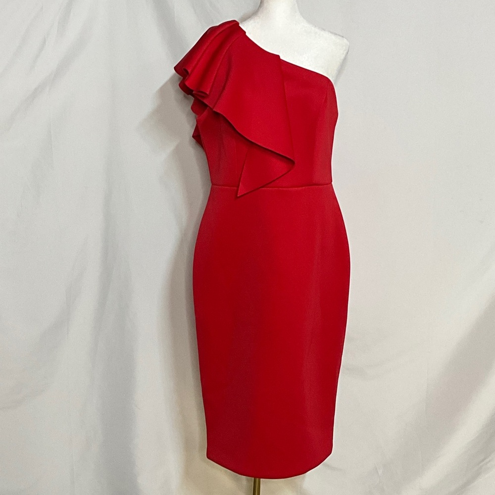 Gianni Bini Scarlet One-Shoulder Dress